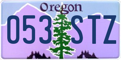 OR license plate 053STZ