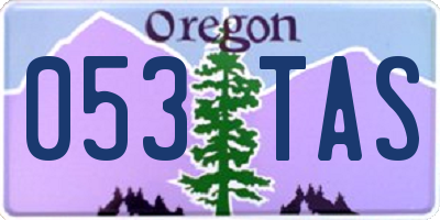 OR license plate 053TAS