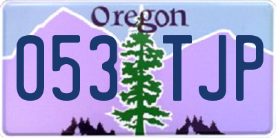 OR license plate 053TJP