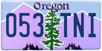 OR license plate 053TNI