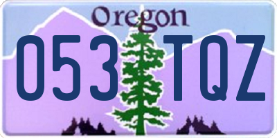 OR license plate 053TQZ