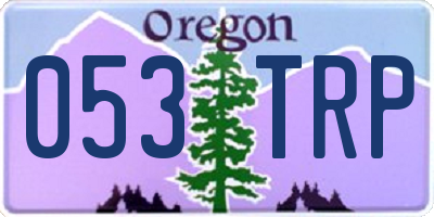 OR license plate 053TRP