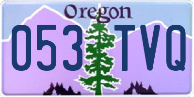 OR license plate 053TVQ