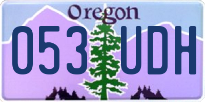 OR license plate 053UDH