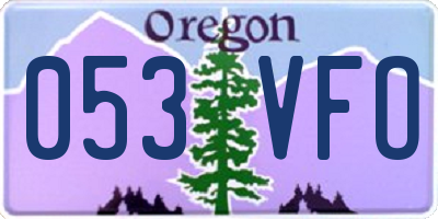 OR license plate 053VFO