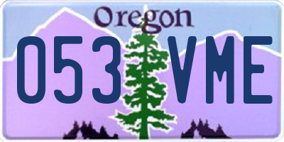 OR license plate 053VME