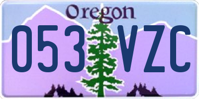 OR license plate 053VZC