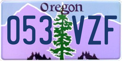 OR license plate 053VZF