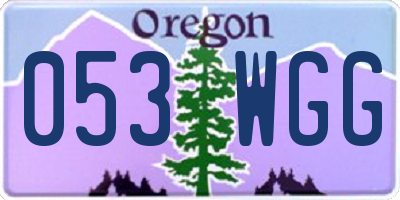 OR license plate 053WGG