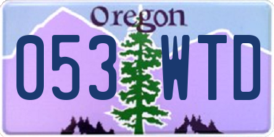 OR license plate 053WTD