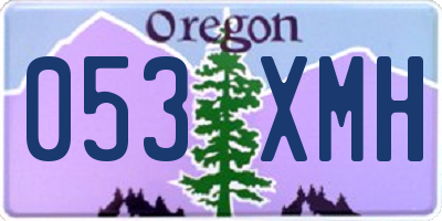 OR license plate 053XMH