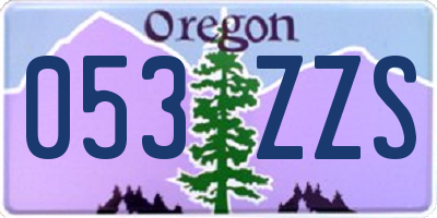 OR license plate 053ZZS