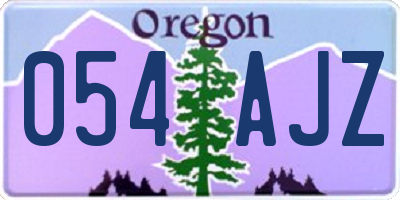OR license plate 054AJZ