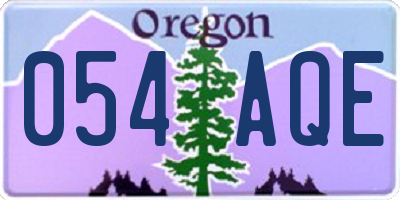 OR license plate 054AQE