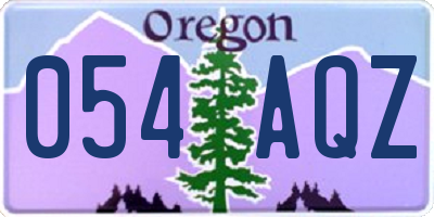 OR license plate 054AQZ