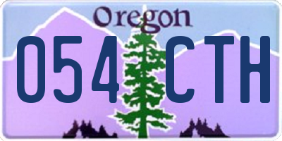 OR license plate 054CTH