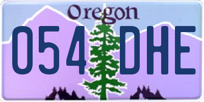 OR license plate 054DHE