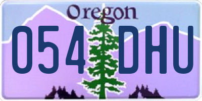 OR license plate 054DHU