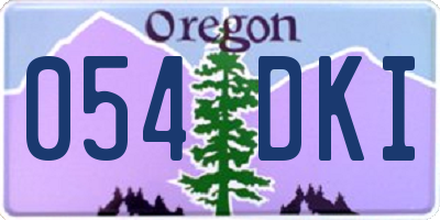 OR license plate 054DKI