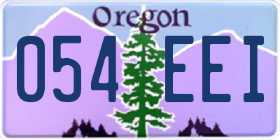 OR license plate 054EEI