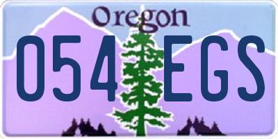 OR license plate 054EGS
