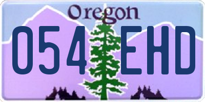 OR license plate 054EHD