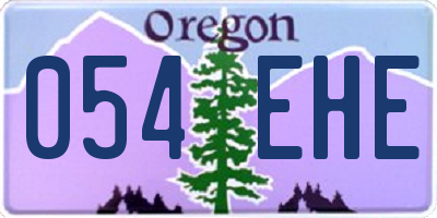 OR license plate 054EHE
