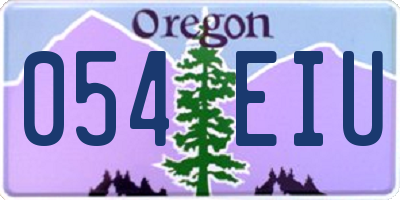 OR license plate 054EIU