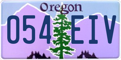OR license plate 054EIV