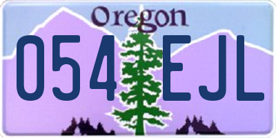 OR license plate 054EJL
