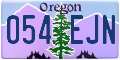 OR license plate 054EJN