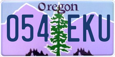 OR license plate 054EKU