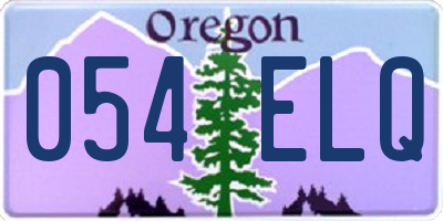 OR license plate 054ELQ