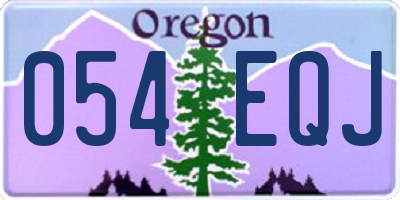 OR license plate 054EQJ