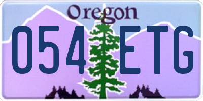 OR license plate 054ETG