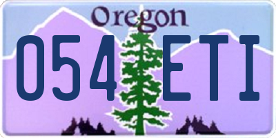 OR license plate 054ETI