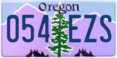 OR license plate 054EZS