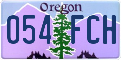 OR license plate 054FCH