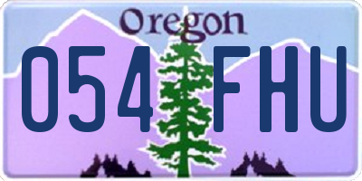OR license plate 054FHU