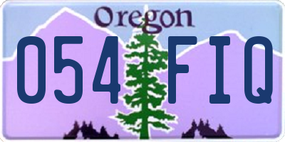 OR license plate 054FIQ
