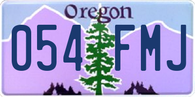 OR license plate 054FMJ