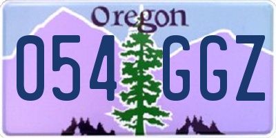 OR license plate 054GGZ