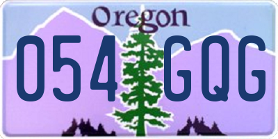 OR license plate 054GQG