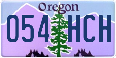 OR license plate 054HCH