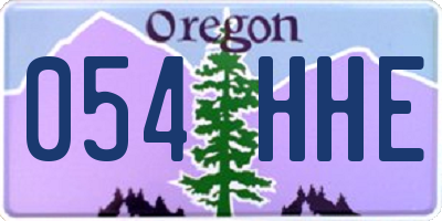 OR license plate 054HHE