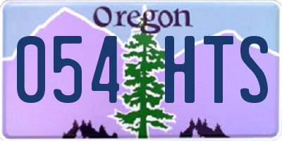 OR license plate 054HTS