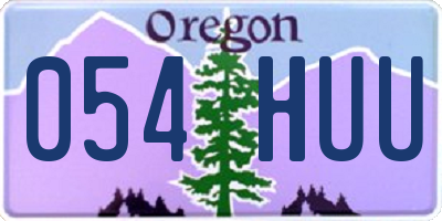 OR license plate 054HUU