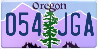 OR license plate 054JGA