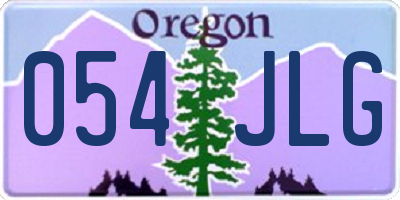 OR license plate 054JLG