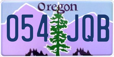 OR license plate 054JQB
